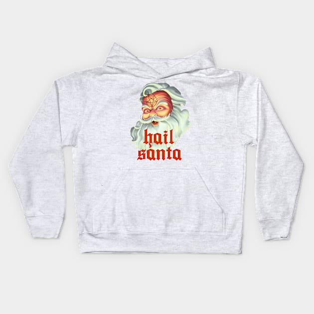 Hail Santa Kids Hoodie by Meganpalmer